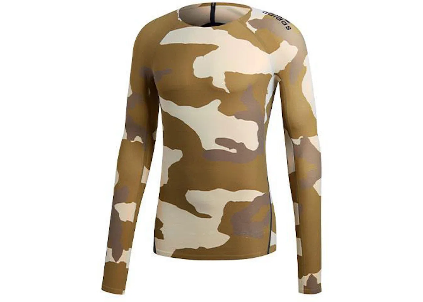 Мужская футболка с длинным рукавом Adidas x Undefeated Alphaskin 360 1/1 Tee, Tan/Dune
