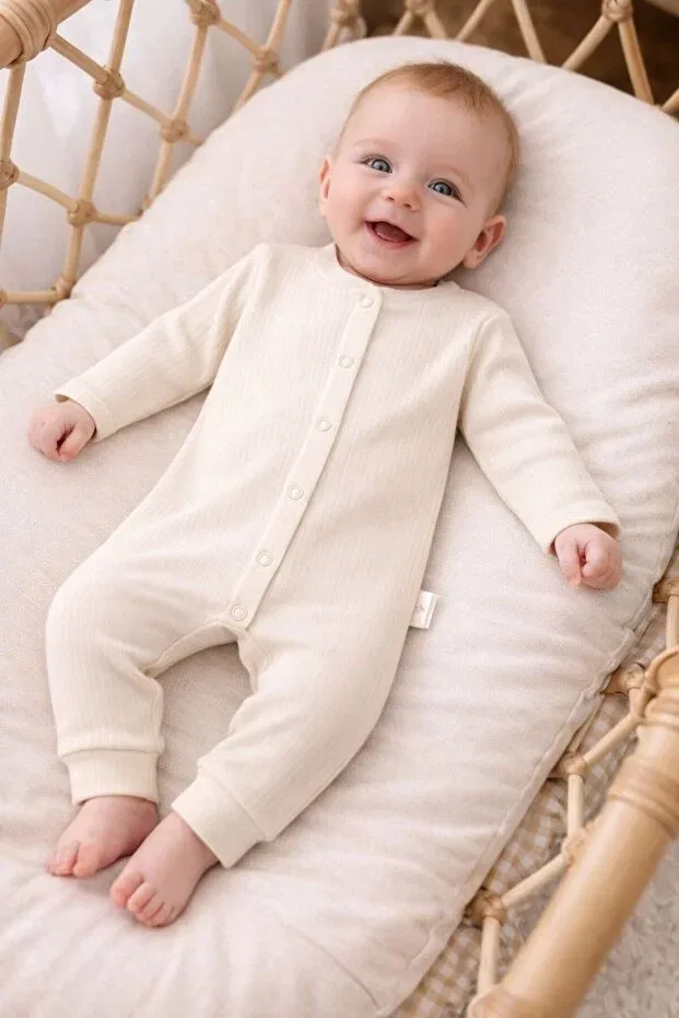 Детский комбинезон для новорожденных с длинным рукавом Nevrankids, Beige