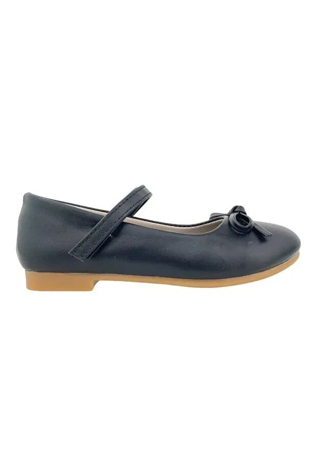 Детские балетки для девочек кожаные Nubebe, Black