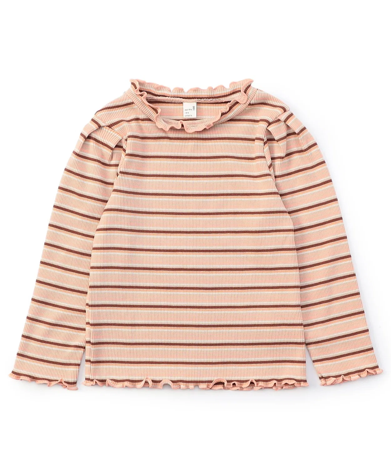 Детский лонгслив с длинным рукавомMellow Rib Long Sleeve T-Shirt apres les cours, Brown — фото 2