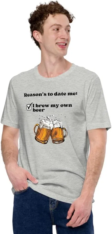 Мужская футболка с принтом I Brew My Own Beer 3001, Athletic Heather
