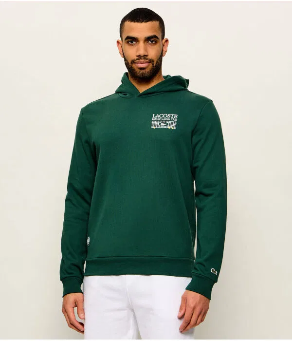 Мужское худи Lacoste X Roland Garros Relaxed Fit, Verde Bottiglia