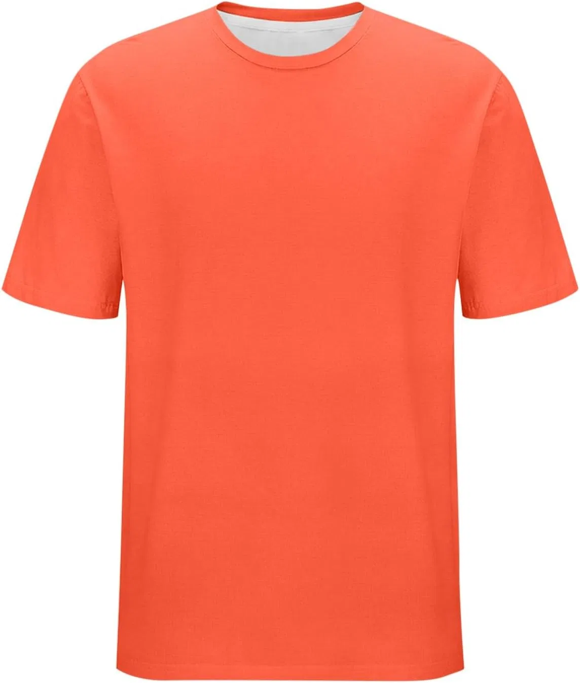 Мужская футболка с круглым вырезом классического кроя Generic, Orange — фото 4
