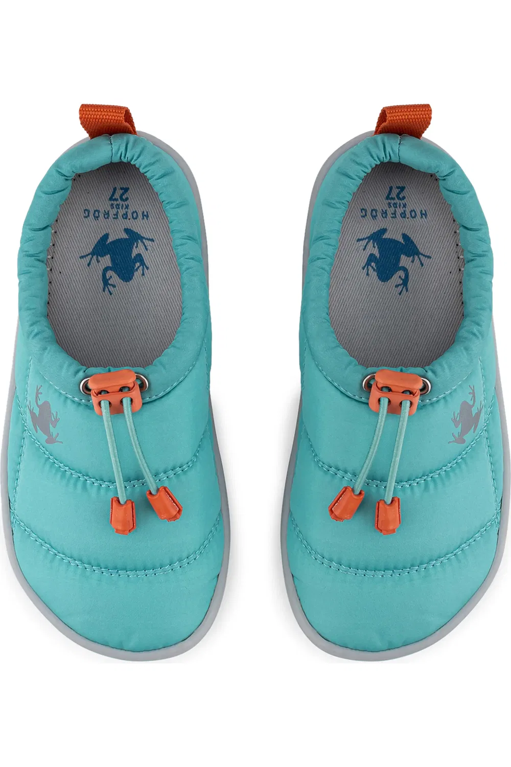 Детские тапочки стеганые на широкой подошве Hoppuff Hopfrög Kids, Dynamic Green — фото 4