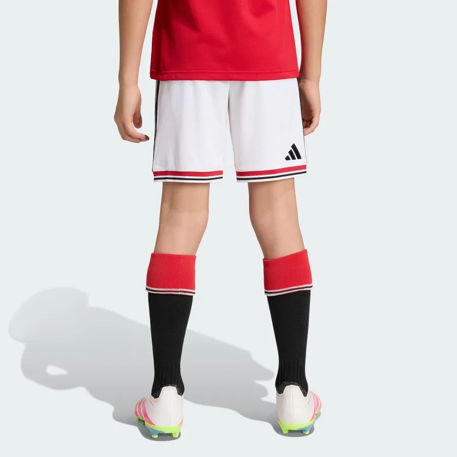 Детские спортивные шорты с принтом Manchester United 26/27 Home Short Kids, adidas, Белый — фото 2