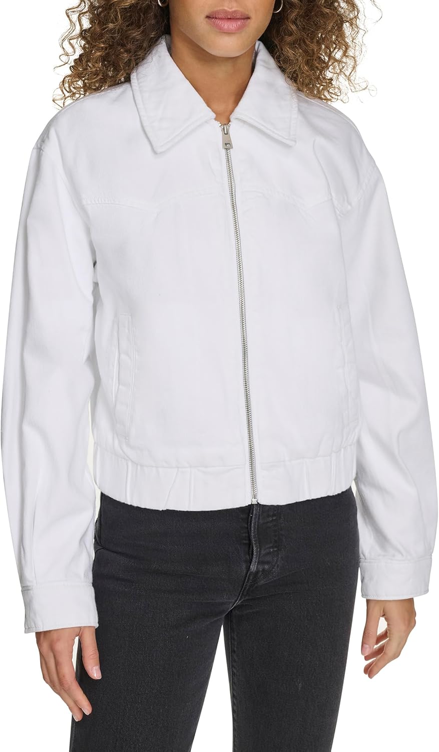 

Levi's Женская джинсовая косуха в стиле вестерн, White Wash Denim