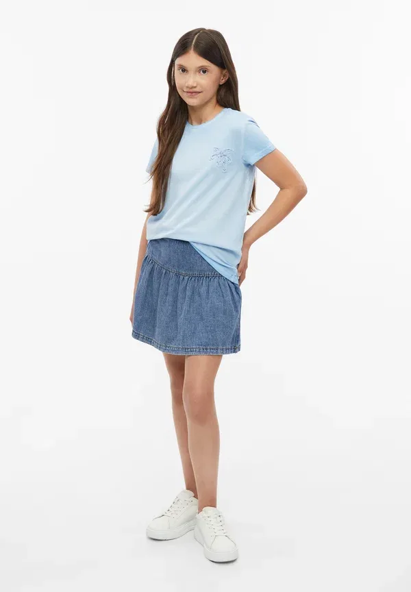 Футболка с вышивкой Print T-shirt S.Oliver, hellblau, светло-голубой