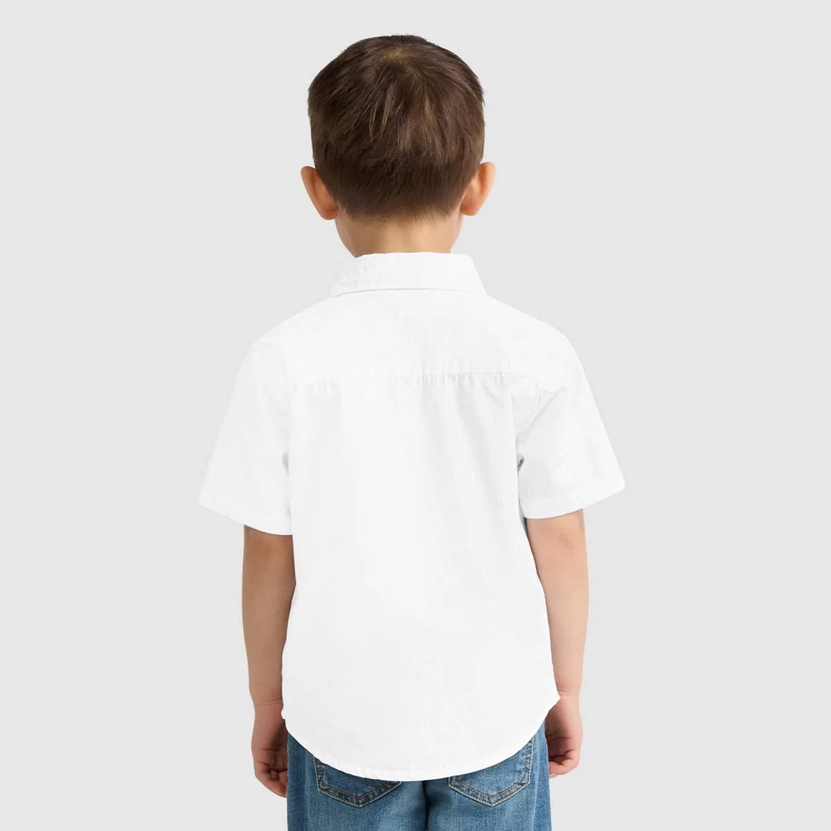 Детская тканая рубашка с коротким рукавом, размеры 2-4 Levi's, Bright White - White — фото 3