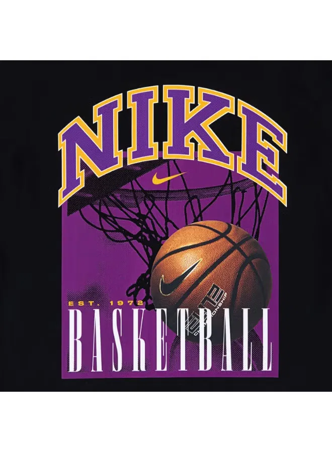 Футболка с принтом баскетбольного фото Nike, черный — фото 2
