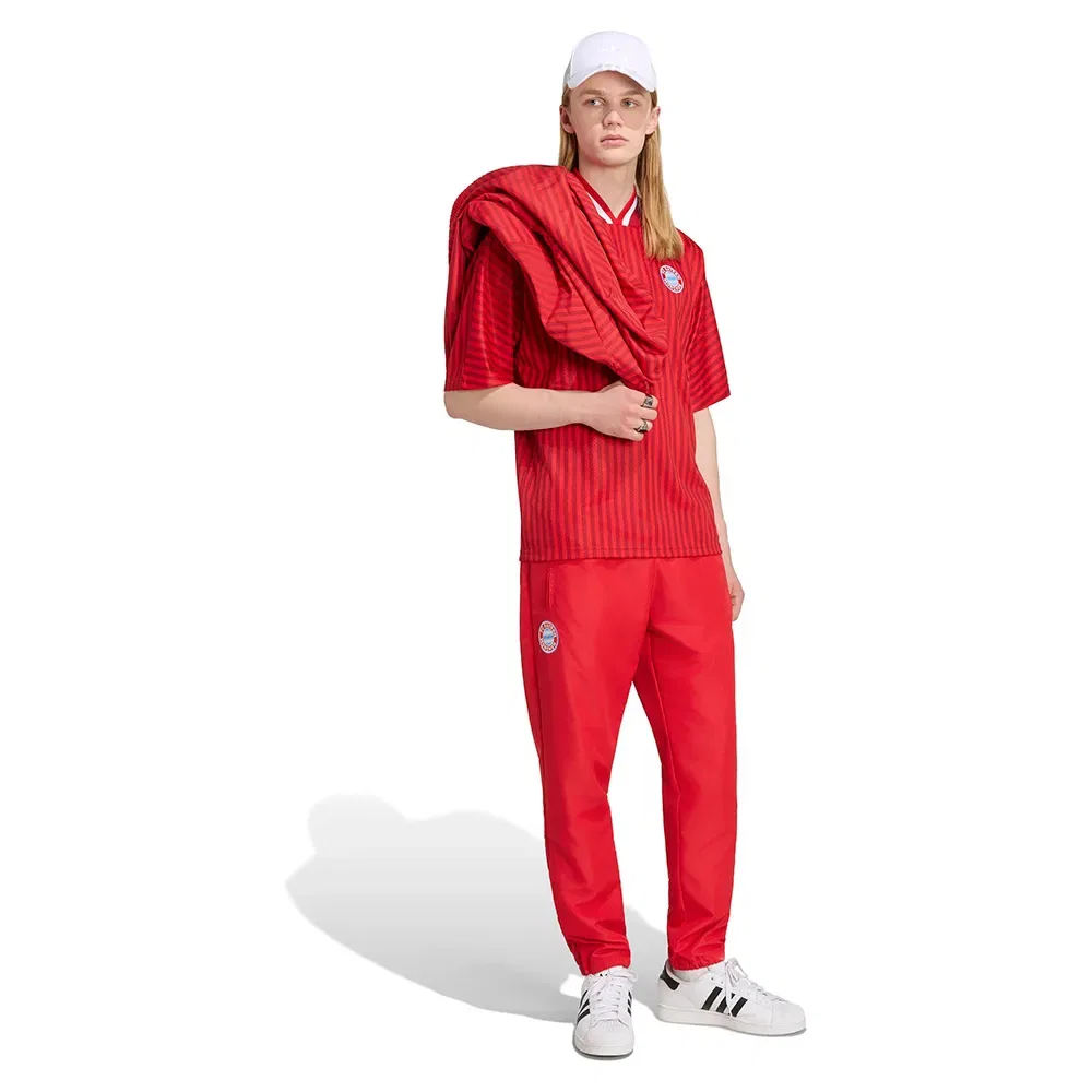 Мужские спортивные штаны с графическим дизайном Adidas FC Bayern Munich Stadium Adidas, Red — фото 4