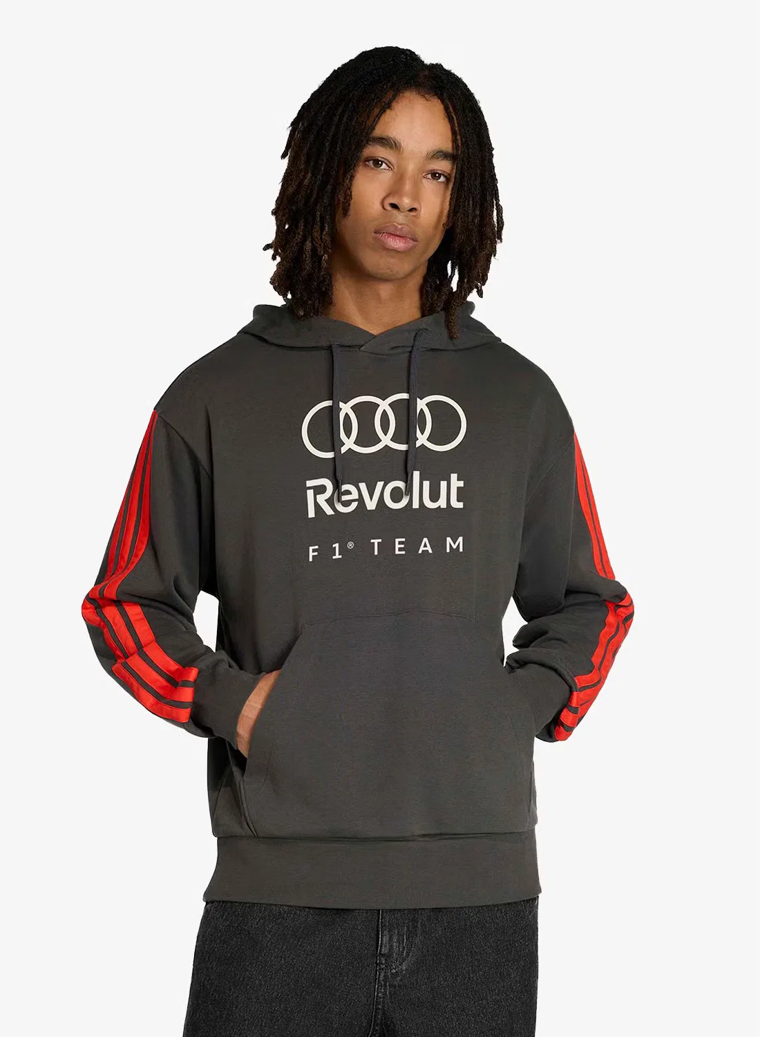 Худи с кулиской Audi Revolut F1 Adidas, черный