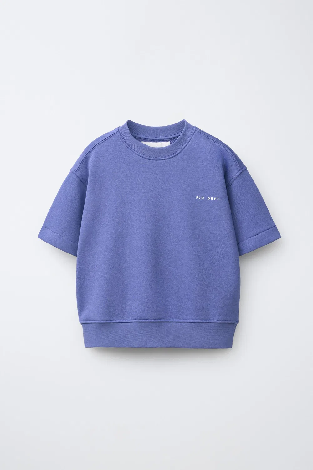 Толстовка с коротким рукавом и рельефным слоганом ZARA, Mauve