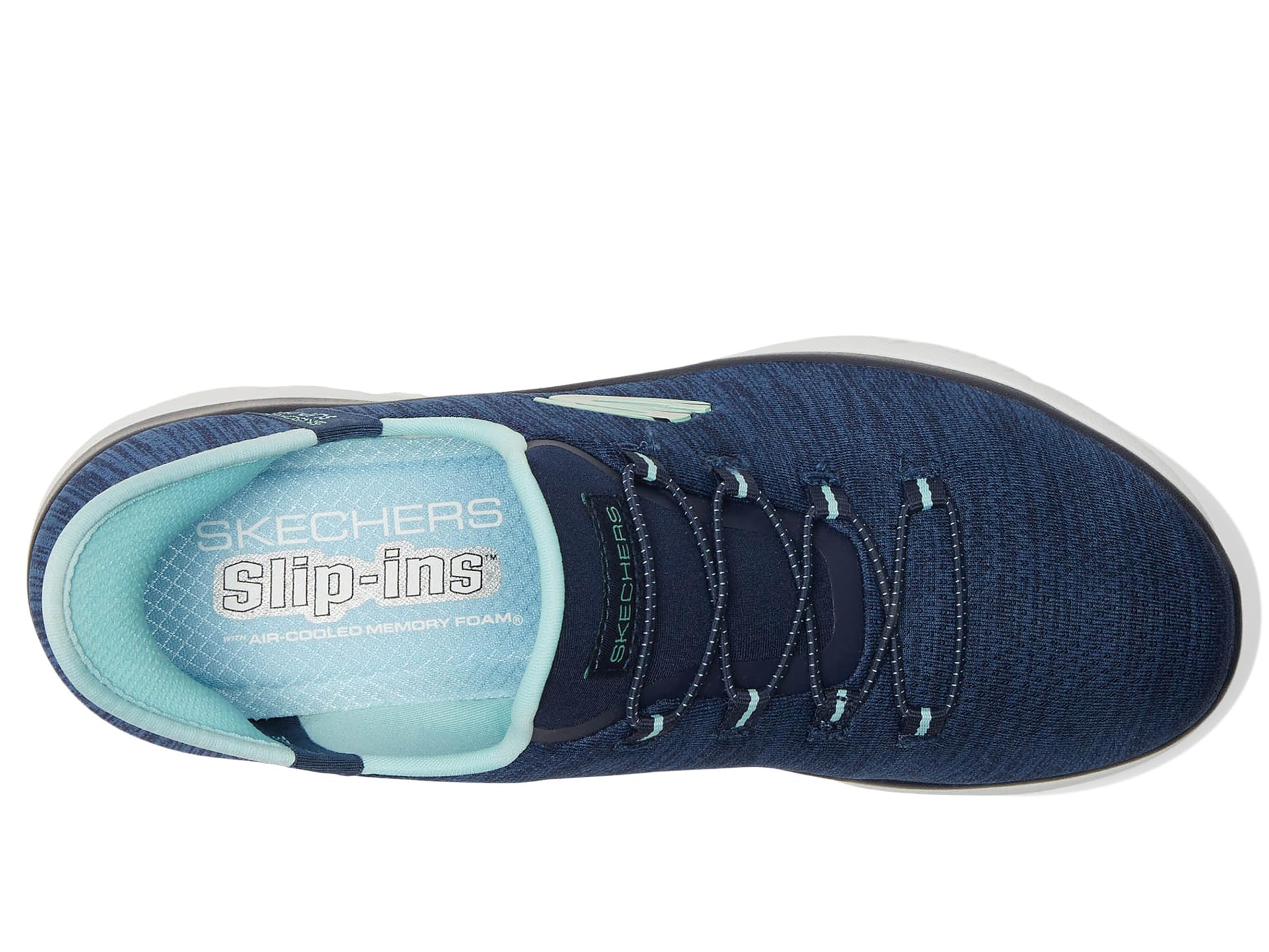 Кроссовки SKECHERS Summits Everyday Set Hands Free Slip-INS, цвет Navy Aqua — фото 2