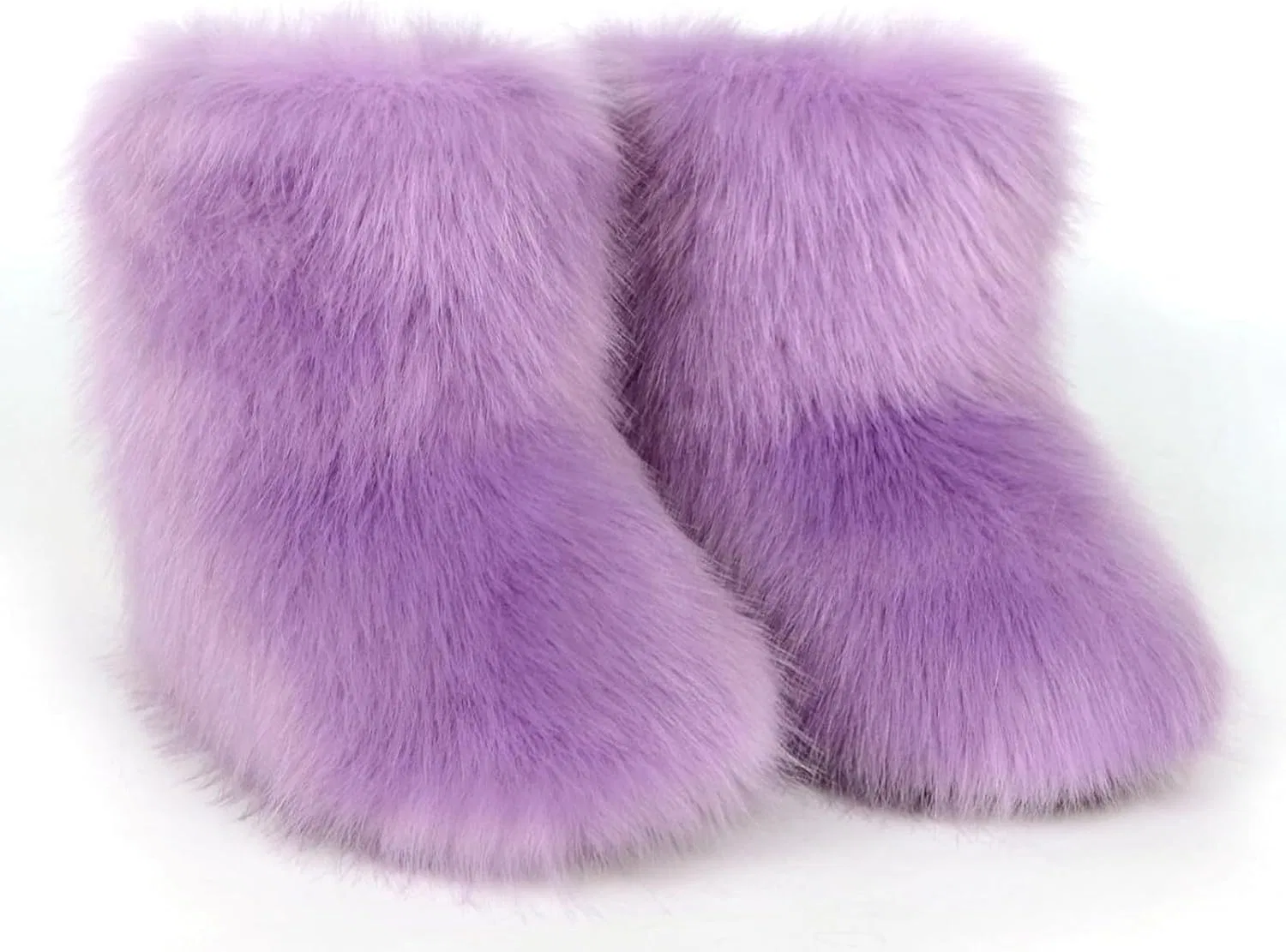 Детские зимние сапоги для девочек с искусственным мехом Urmycos, Light Purple — фото 2