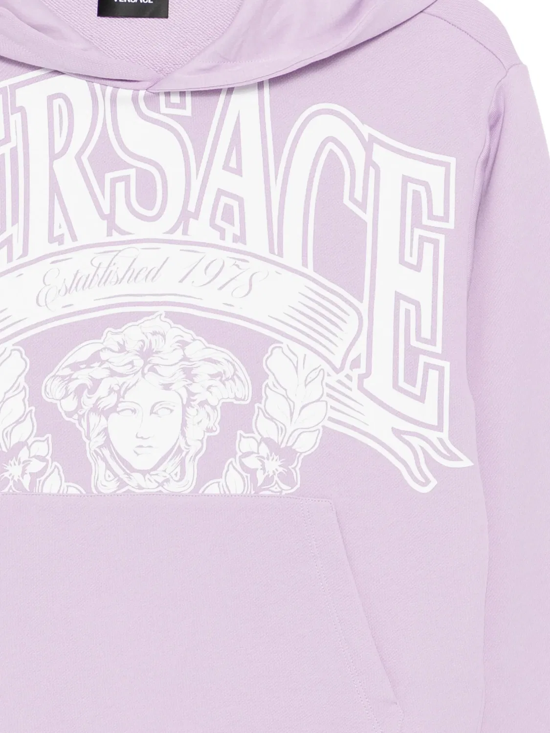 С худи с графическим принтом Versace, лавандовый — фото 2