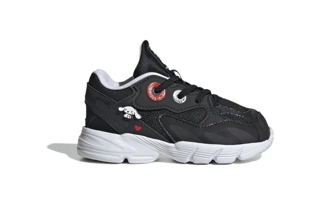 Детские кроссовки для малышей с низким верхом Abrasion Resistant Slip Resistant Adidas Originals, Black — фото 4
