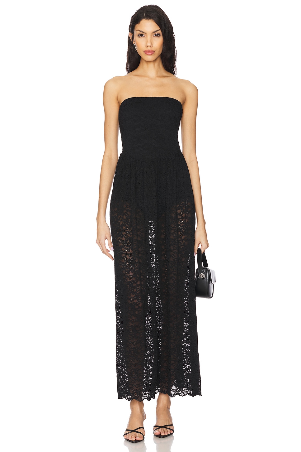 

Платье с пониженной талией Diana Show Me Your Mumu, black lovely lace