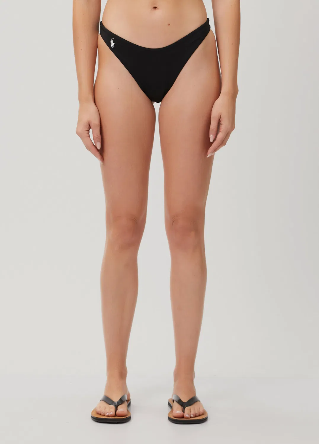 Бикини-трусы Polo Ralph Lauren High Leg Scoop, black — фото 2
