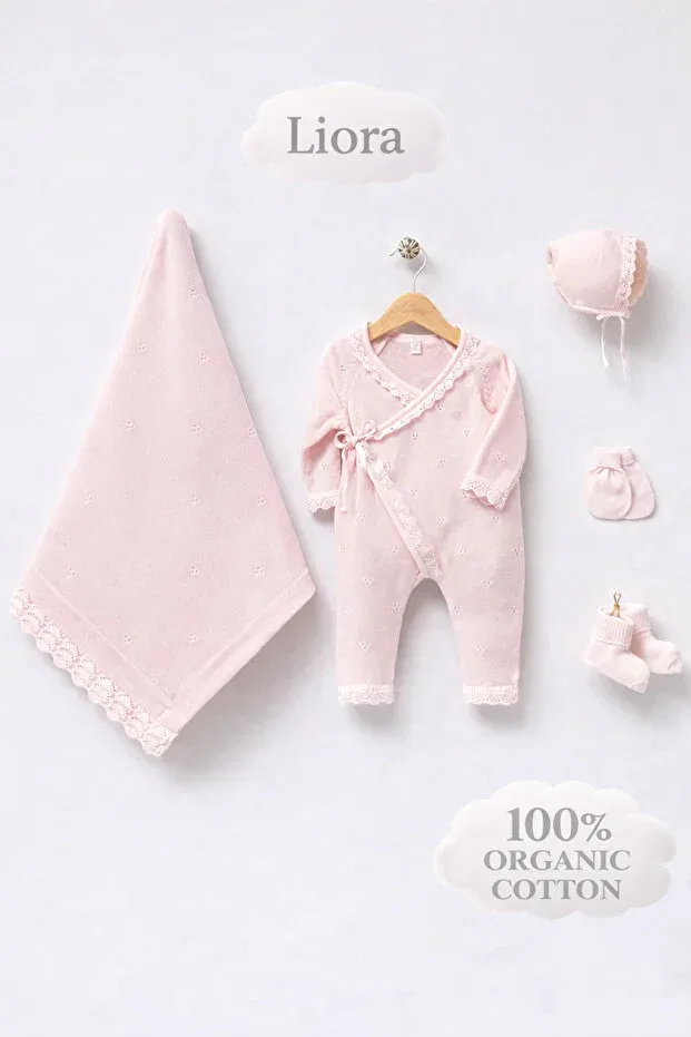 Детский комплект для новорожденных девочек с флоральным принтом Liora Naka Concept, Pink