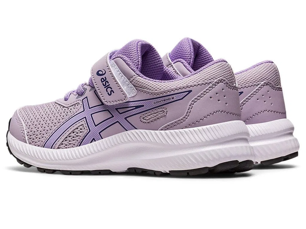 Детские кроссовки для мальчиков с липучкой Contend 8 ASICS, Dusk Violet Digital Violet — фото 4