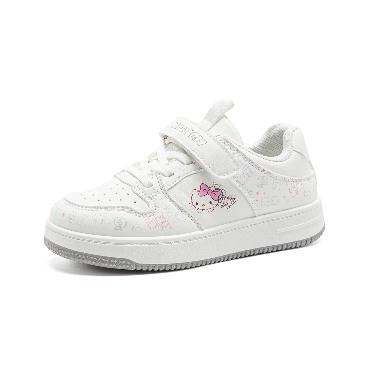 Детские кроссовки для бега с принтом Hello Kitty Sanrio, White/Pink — фото 3
