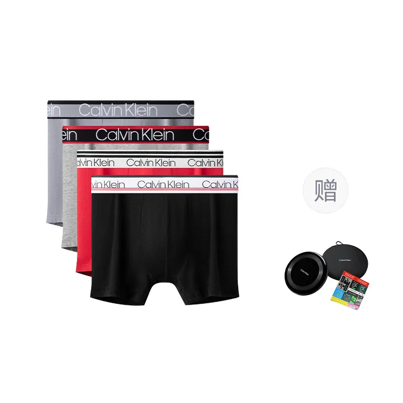 Мужские боксеры 4 шт, Calvin Klein, Space Black/Royal Blue/Coconut Gray — фото 3
