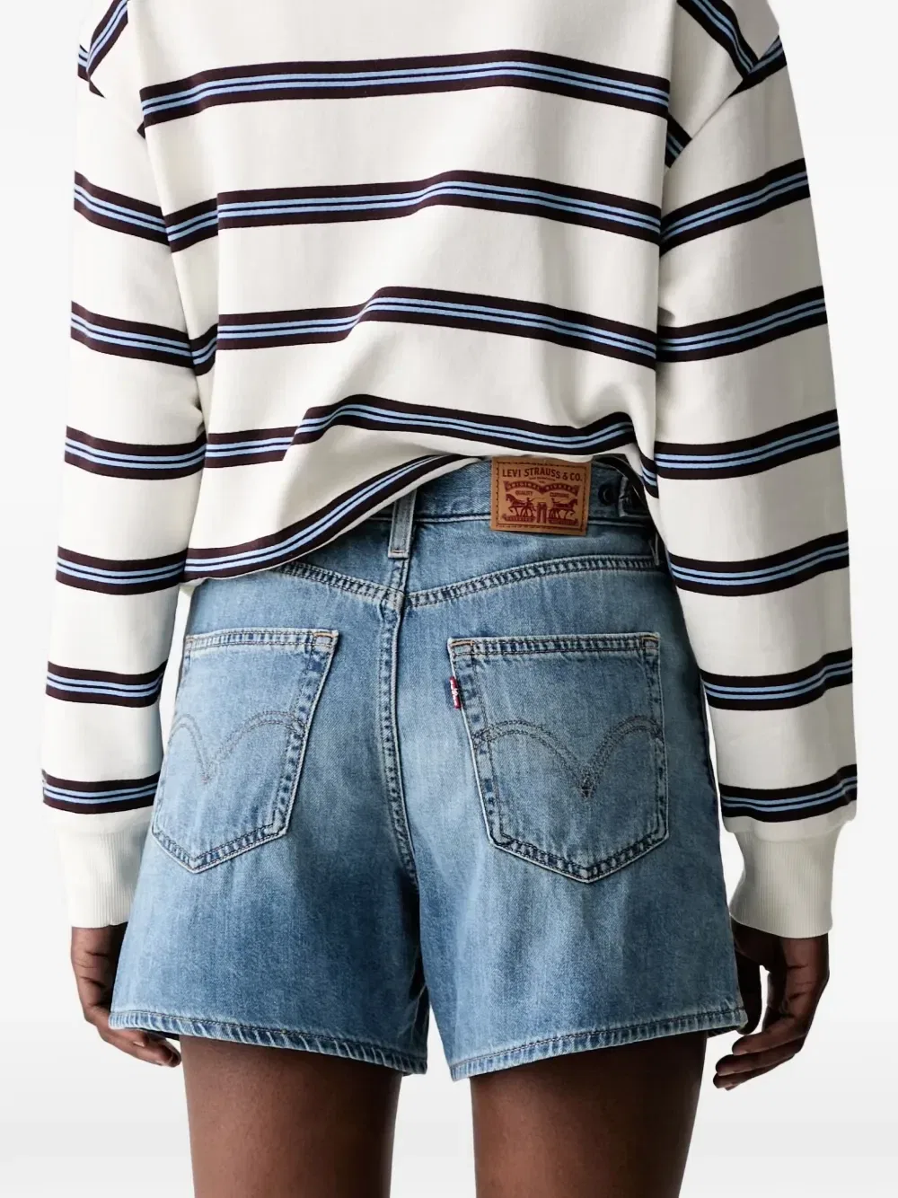 Джинсовые шорты с эффектом потертости Cinch Levi'S, синий — фото 3