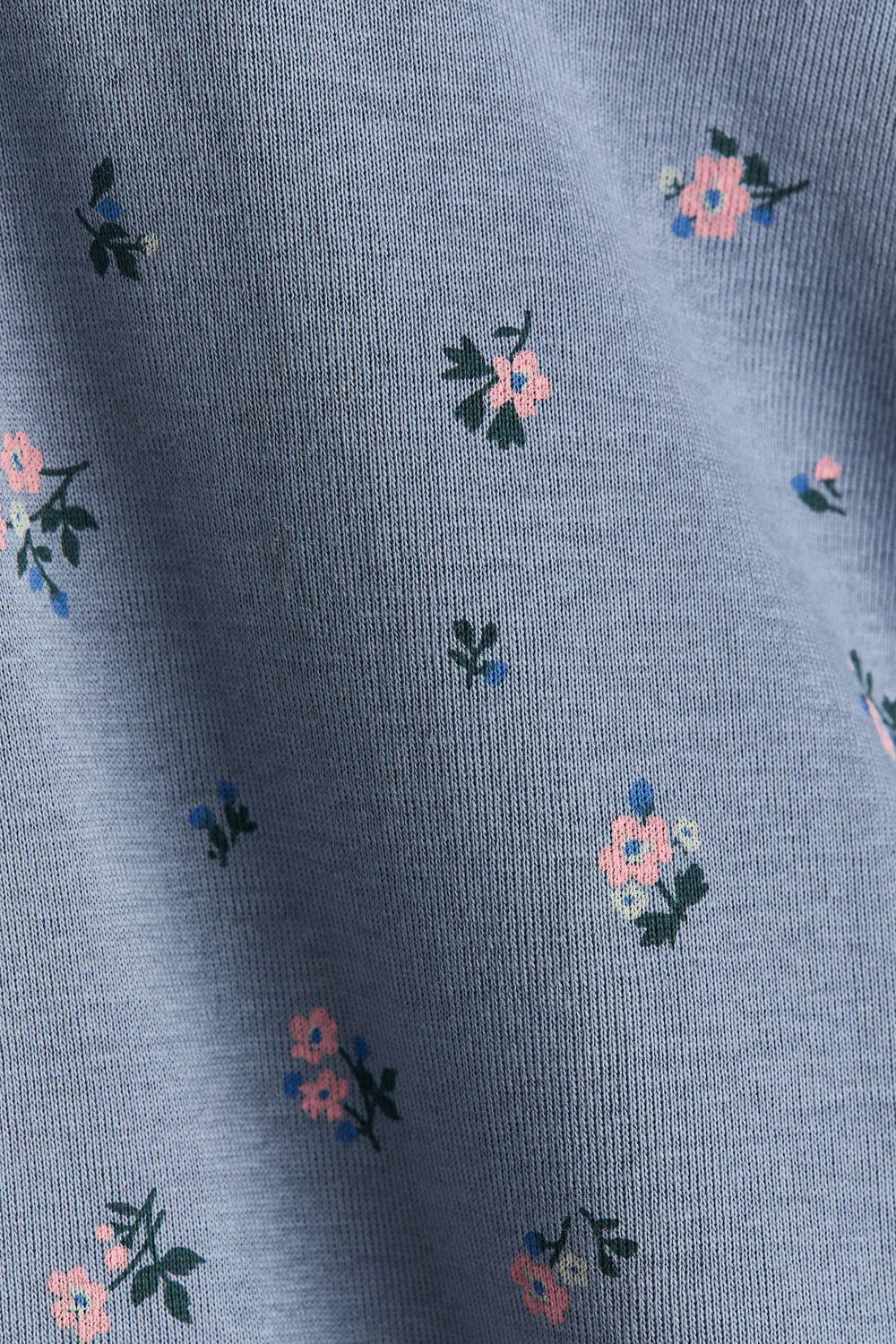 Боди из хлопка с принтом H&M, Helles Mattblau/Geblümt — фото 2