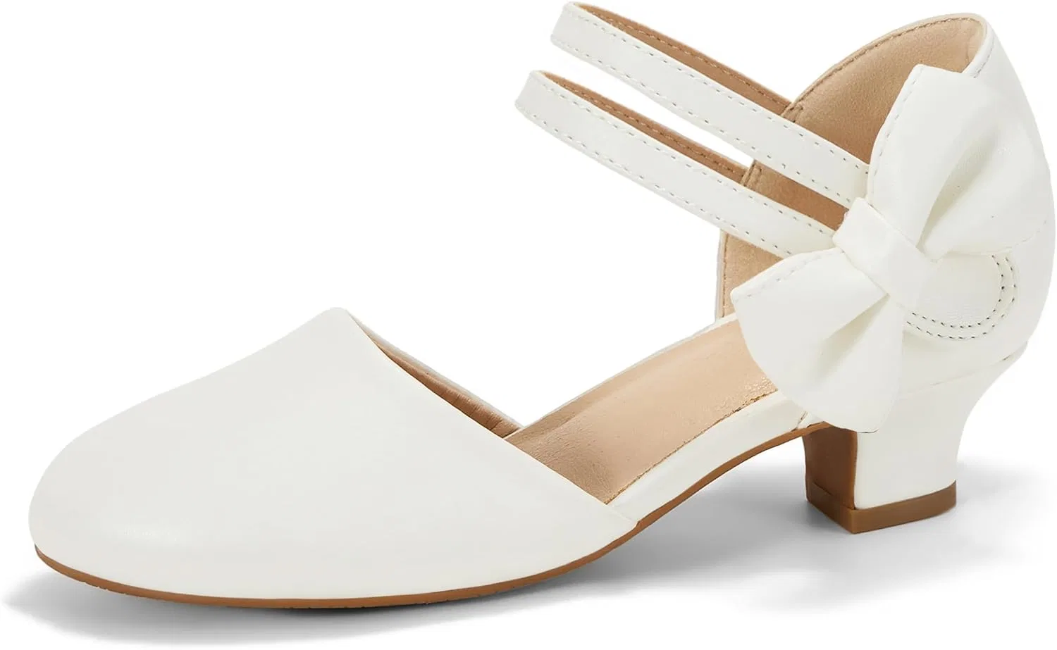 Детские туфли для девочек с бантом GotSoft, White