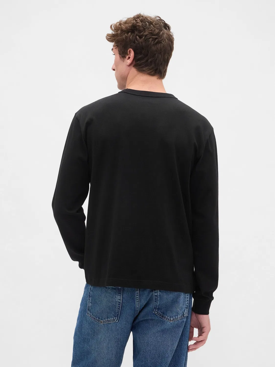 Футболка Gap Heavyweight Relaxed, черный — фото 2
