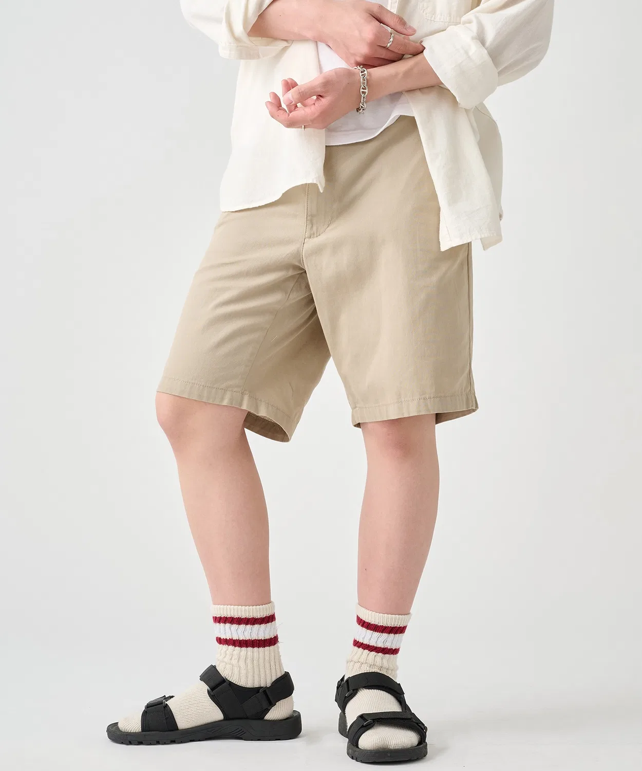 Мужские шорты чинос из хлопка с задней резинкой U.S. POLO ASSN., Beige — фото 2