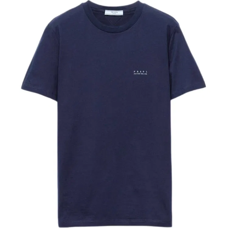 Женская футболка с коротким рукавом FW25 Regular T Shirt PRADA, Marine Blue