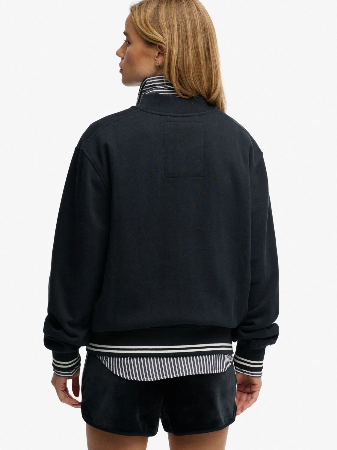 Бомбер Superdry Country Club Jersey, синий — фото 3