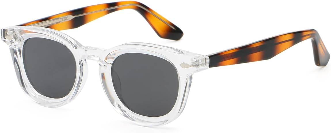 

Солнцезащитные очки UV400 круглой формы в стиле ретро для женщин, с ацетатными дужками, поляризованные солнцезащитные очки для мужчин, унисекс, аксессуары, квадратные солнцезащитные очки weiyuchen, Clear Leopard Grey