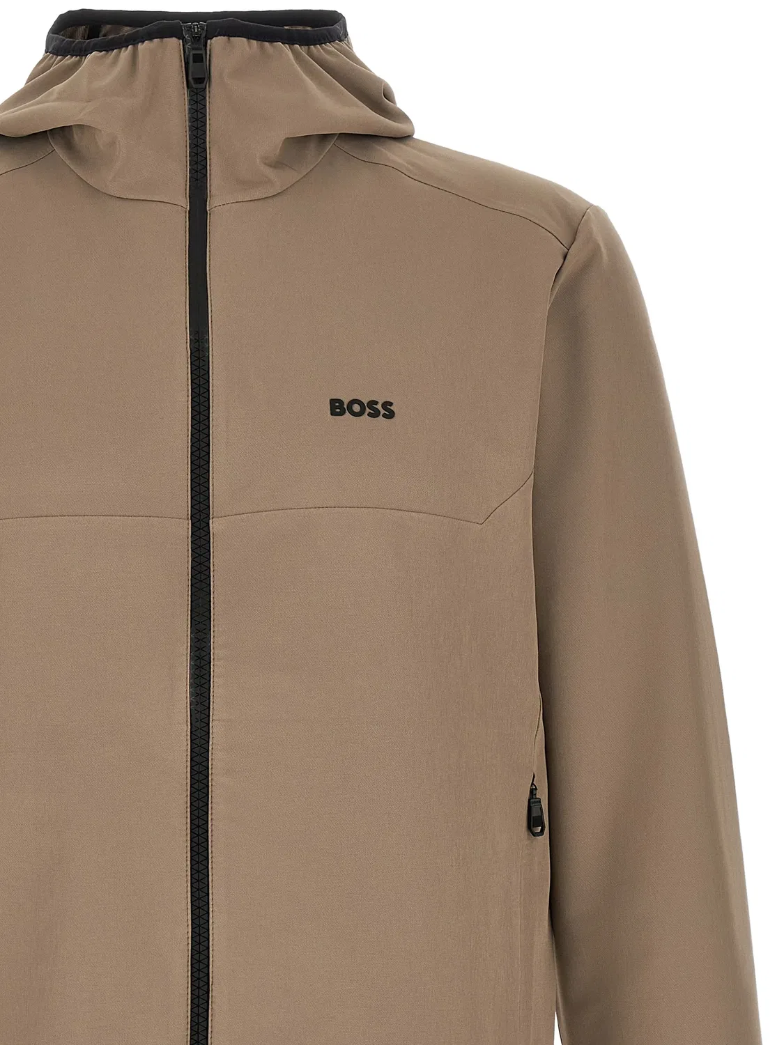 Куртка с капюшоном нейтрального цвета BOSS, нейтральные — фото 2