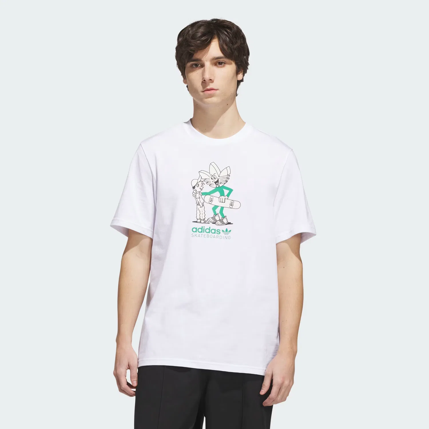 Футболка с принтом Skateboarding Push Tee Adidas Originals, белый — фото 3