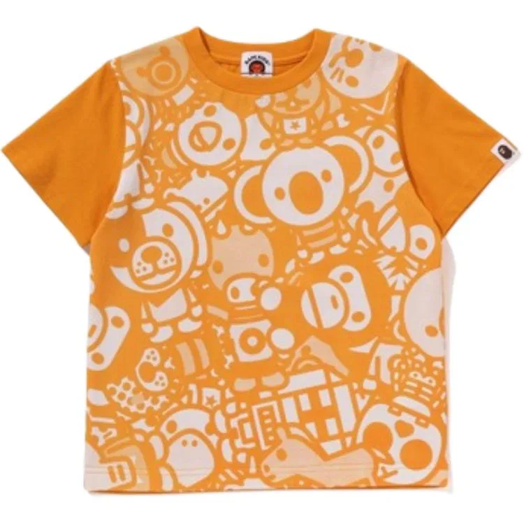 Детская футболка с круглым вырезом A BATHING APE, Orange