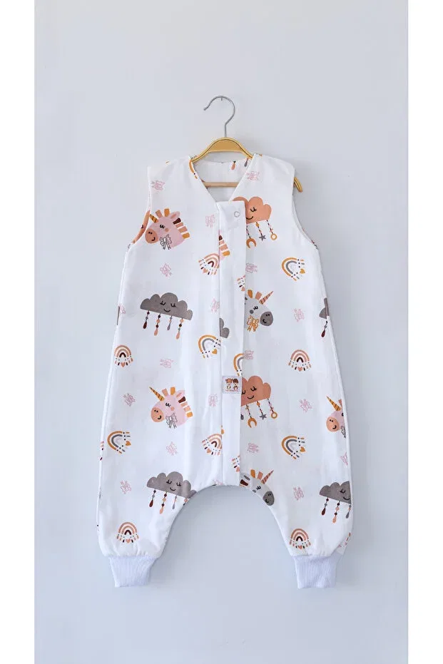Детский комбинезон для сна с принтом Unicorn Las Vivas Kids, White — фото 3