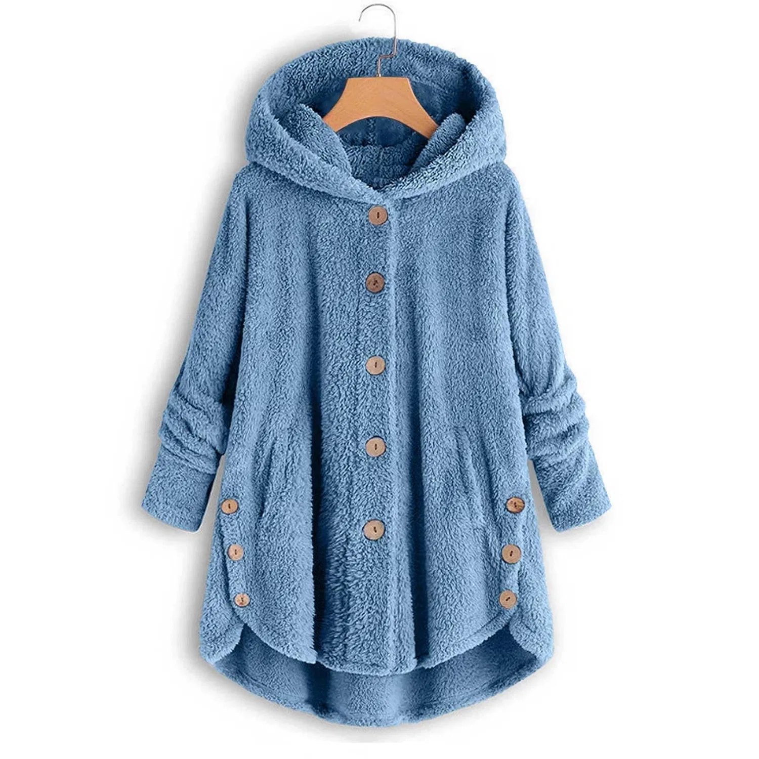 Женское утеплённое пальто с принтом, модель Cappotti da donna, бренд, blu cielo — фото 3