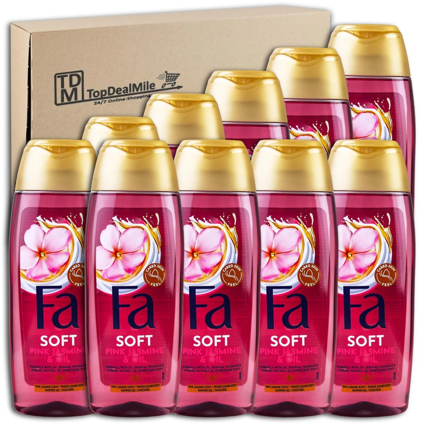 Гель для душа Magic Oil Pink Jasmine, TopDealMile, набор 10 x 250 мл