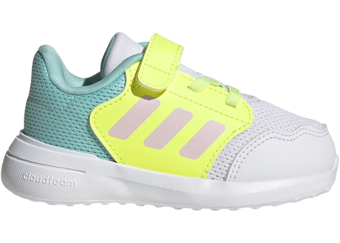 Детские кроссовки для бега Tensaur Run 3.0 Adidas, Cloud White Clear Pink Hi-Res Yellow