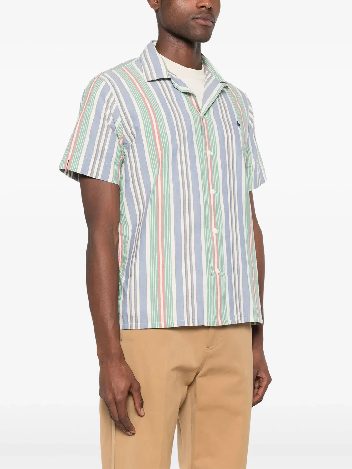 Polo Ralph Lauren Рубашка в полоску, синяя — фото 4