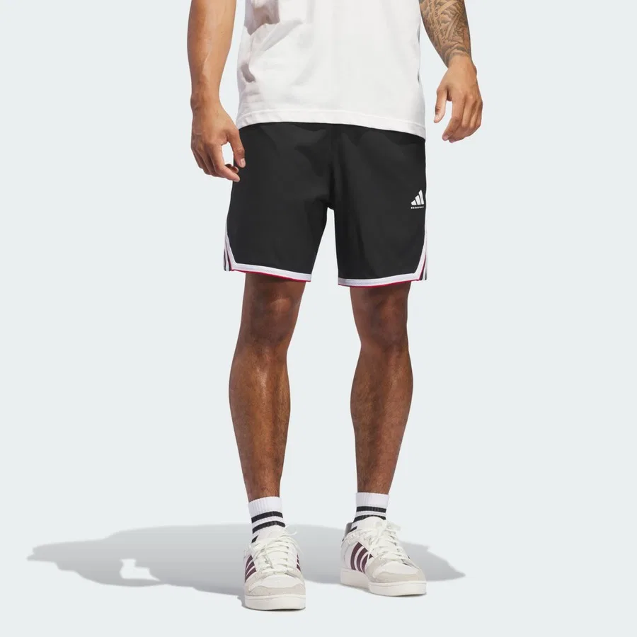 Шорты спортивные с принтом Crazy Lite adidas, Черно-белый