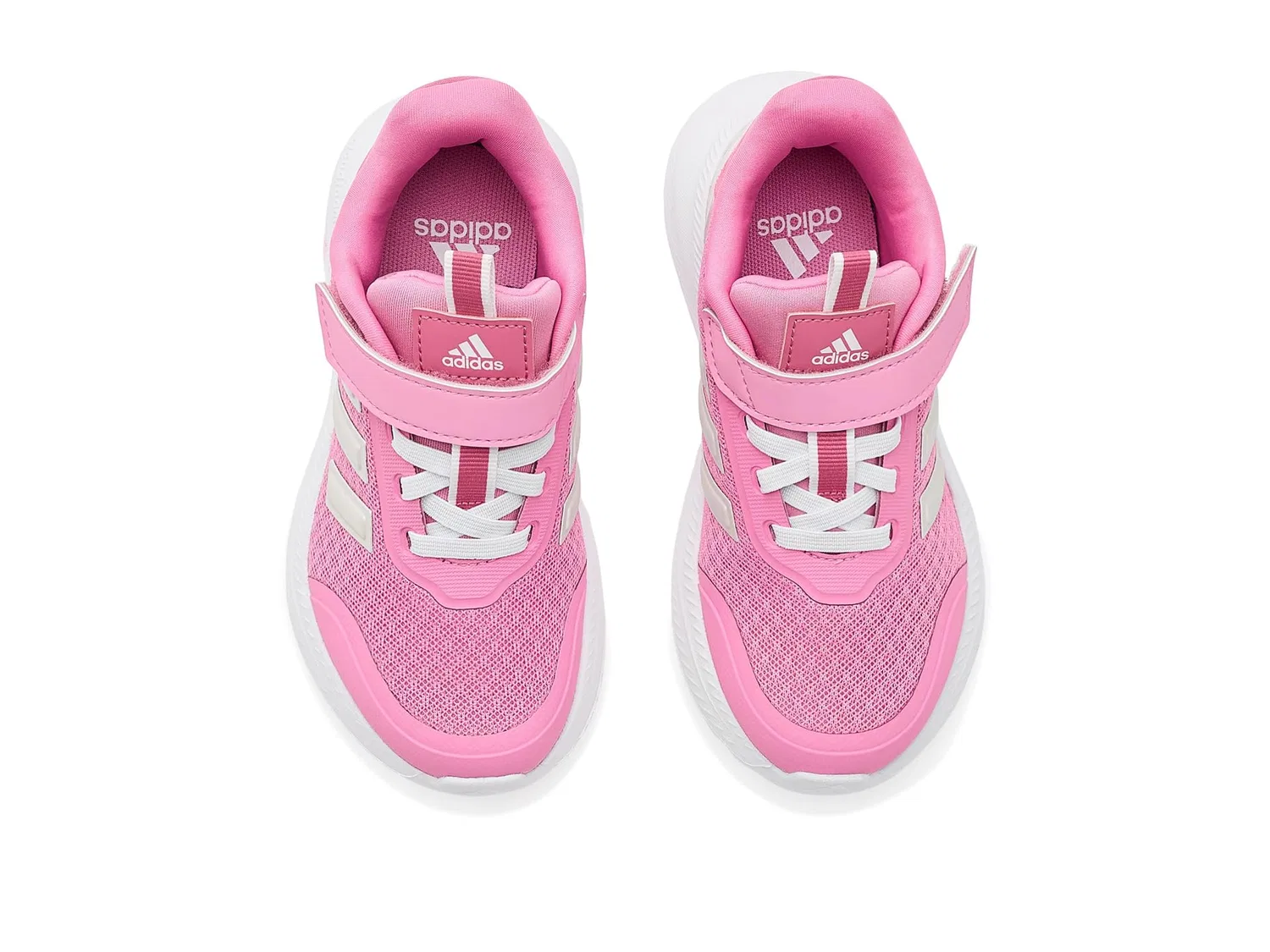 Кроссовки X_PLR Path Elastic Lace & Strap (для маленьких детей) Adidas Kids, Zero Metallic/St Tropic Bloom/Pink Fusion — фото 3