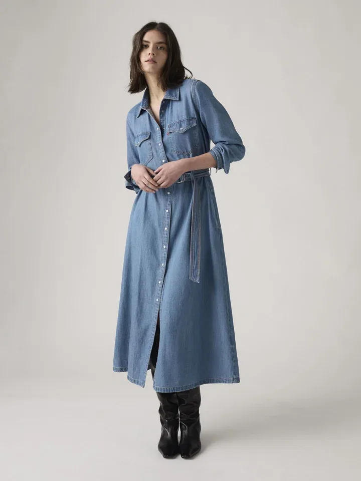 Женское джинсовое платье A-силуэта Levi's, Light Blue