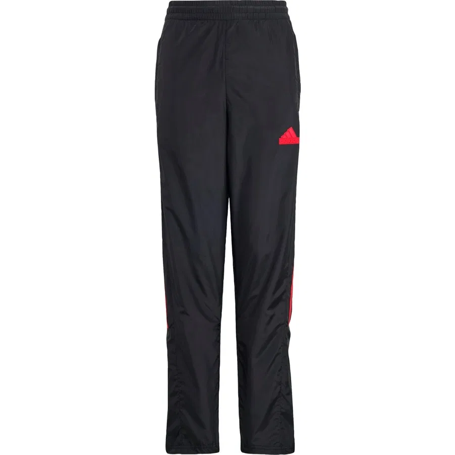 Спортивные штаны с тремя полосами, модель Tiro Woven Kids, adidas, Черно-красный — фото 3