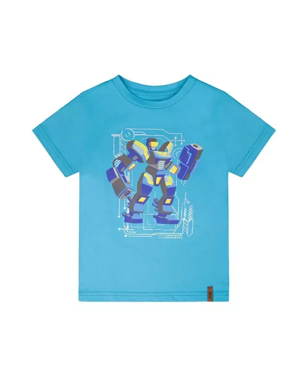 Детская футболка с принтом для мальчиков Transformer Deux Par Deux, Sky Blue