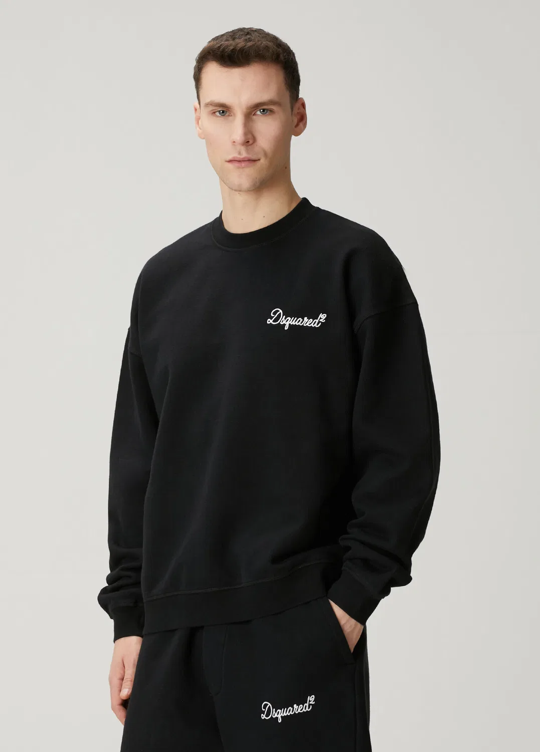 Свитшот Relax Fit Signature Dsquared2, black — фото 3