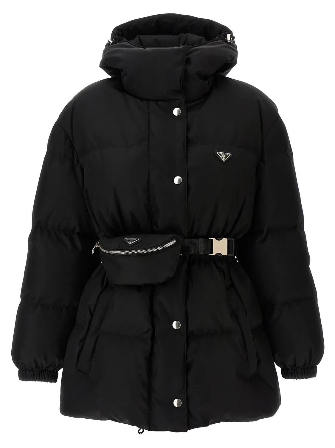 Пуховик в виде сумки Prada, черный