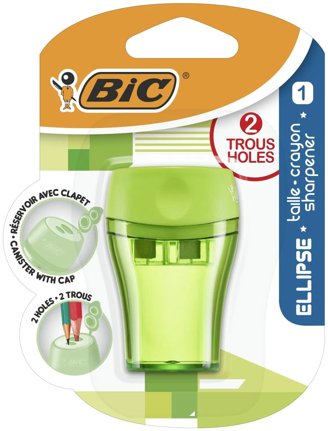 Точилка для карандашей Ellipse, BIC, мультиколор